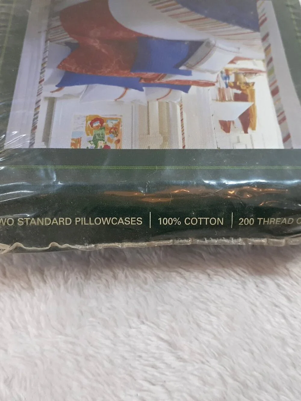 Lauren Ralph Lauren Standard Pillowcases Harbor View Paisley Periwinkle Vtg NOS
